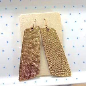 Nickel & Suede Gold Earrings (OS) EUC